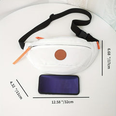 Casual Crescent Crossbody Bag Zipper Nylon Purse