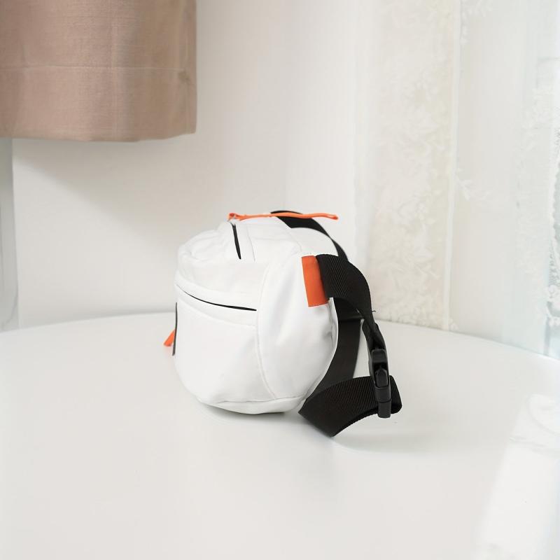 Casual Crescent Crossbody Bag Zipper Nylon Purse