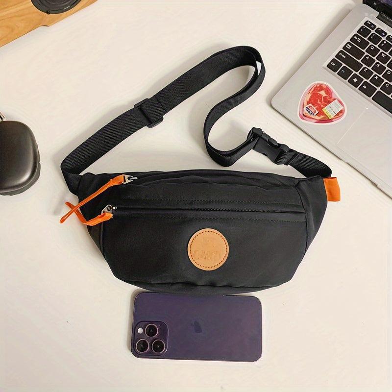 Casual Crescent Crossbody Bag Zipper Nylon Purse