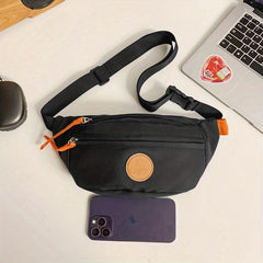 Casual Crescent Crossbody Bag Zipper Nylon Purse