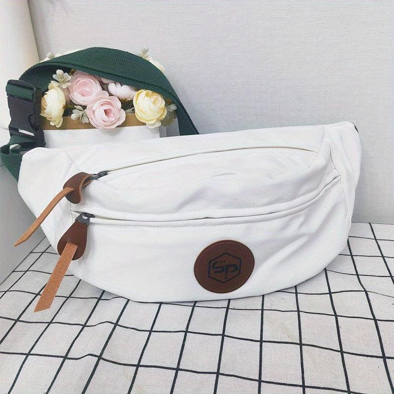 Kpop Colorblock Fanny Pack Large Capacity Crossbody Bag