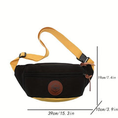Kpop Colorblock Fanny Pack Large Capacity Crossbody Bag