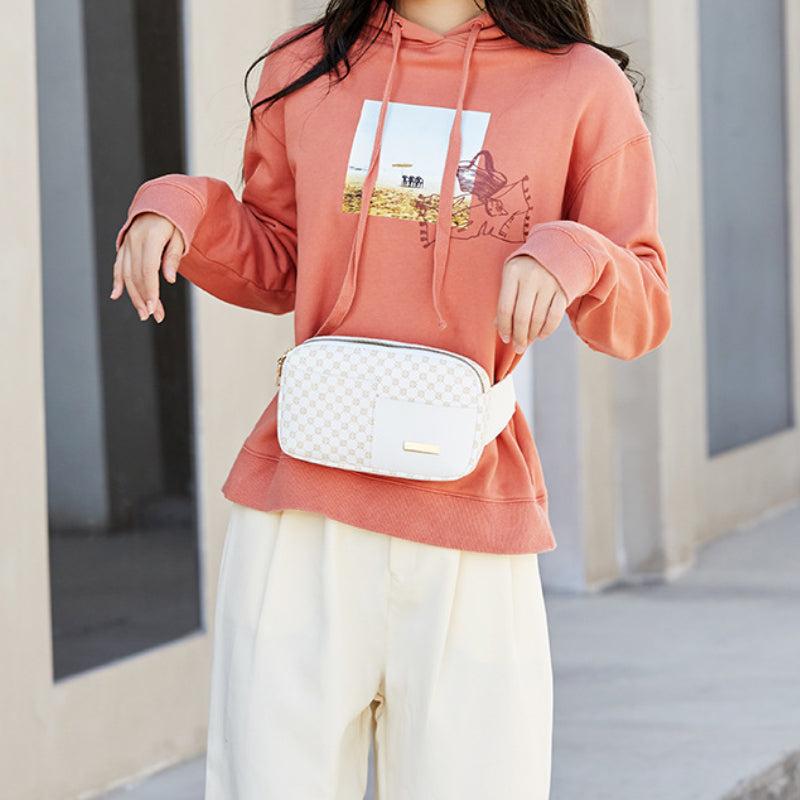 Geometric Pattern Fanny Pack for Women - All-match Waist Bag for Sports