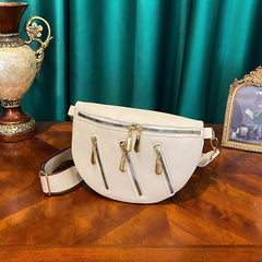 Casual Crossbody Chest Bag PU Sling Bag Women's Waist Purse & Fanny Pack