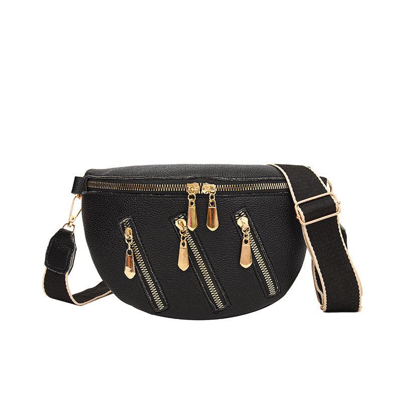 Casual Crossbody Chest Bag PU Sling Bag Women's Waist Purse & Fanny Pack