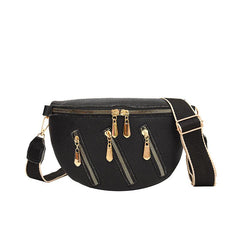Casual Crossbody Chest Bag PU Sling Bag Women's Waist Purse & Fanny Pack