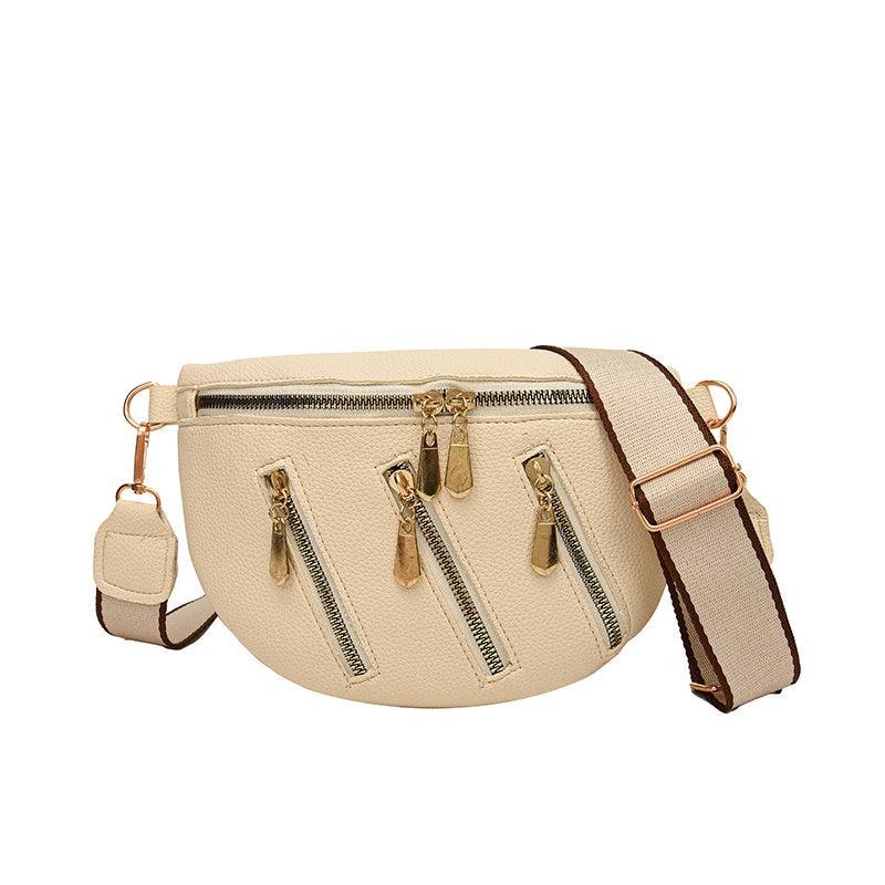 Casual Crossbody Chest Bag PU Sling Bag Women's Waist Purse & Fanny Pack
