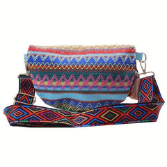 Ethnic Tassel Waist Bag Textured Lightweight Fanny Pack