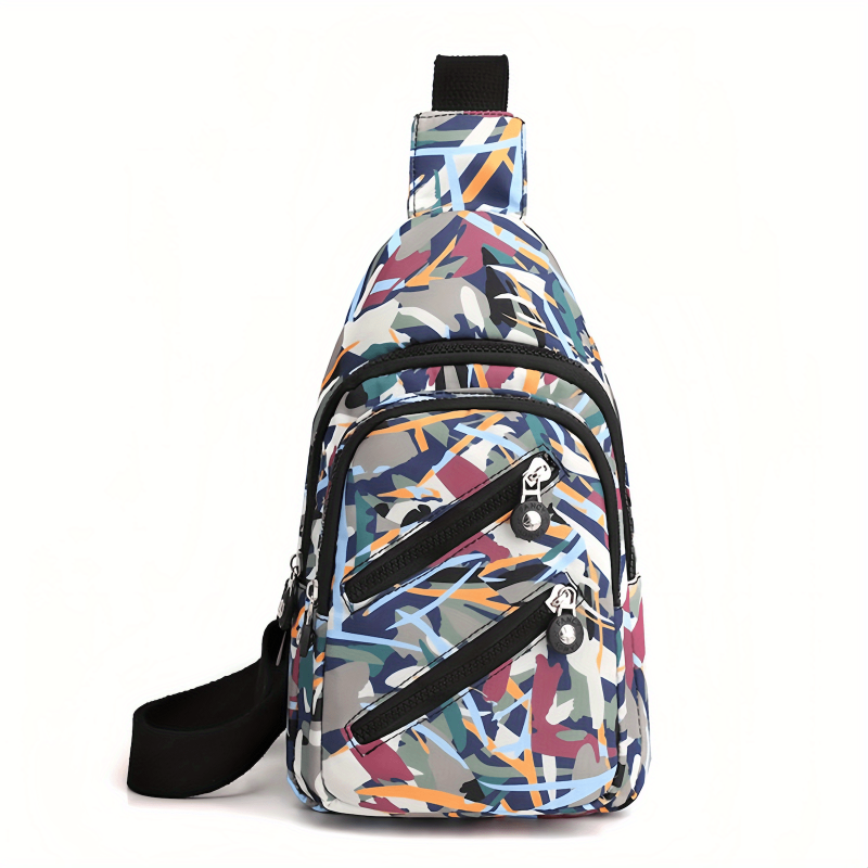 Portable Sling Bag Nylon Sports Gym Chest Bag Crossbody Bag