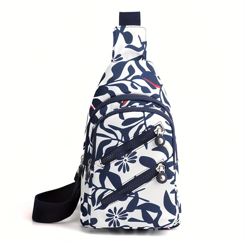 Portable Sling Bag Nylon Sports Gym Chest Bag Crossbody Bag