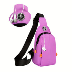 Waterproof Chest Bag with Earphone Hole and Adjustable Strap