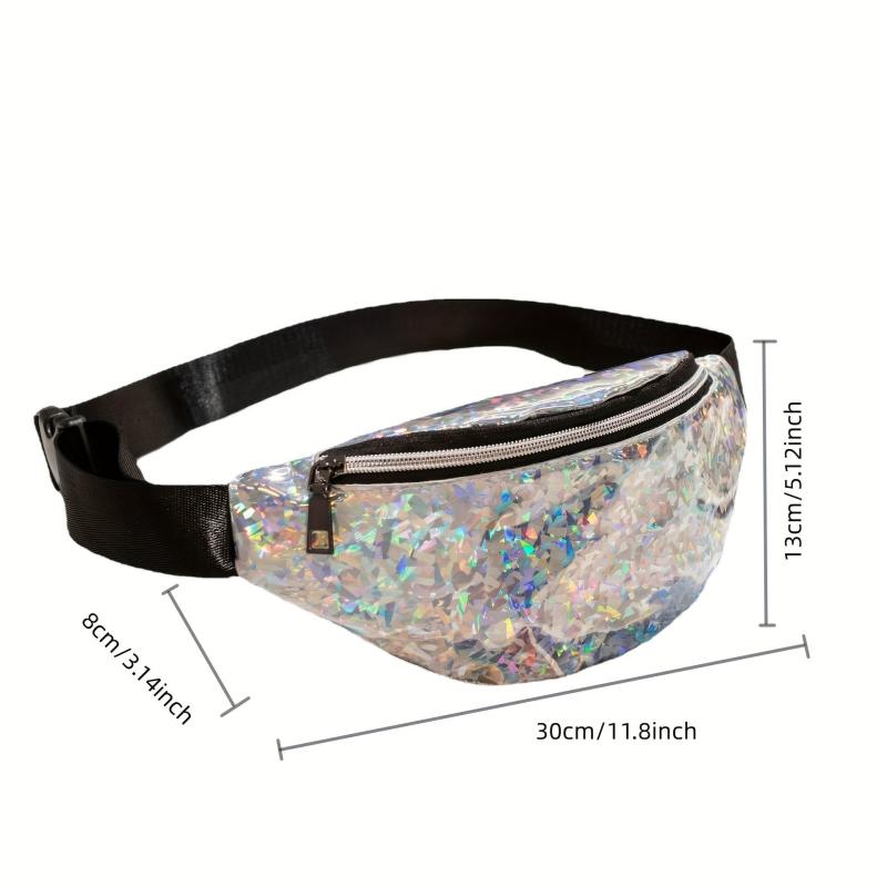 Sequin Chest Bag Glossy Waist Pack