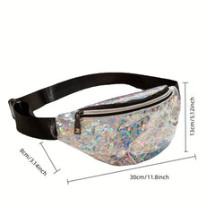 Sequin Chest Bag Glossy Waist Pack