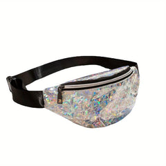 Sequin Chest Bag Glossy Waist Pack