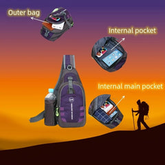 Outdoor Sports Bag Casual Crossbody Bag Multifunctional Zipper Chest Bag
