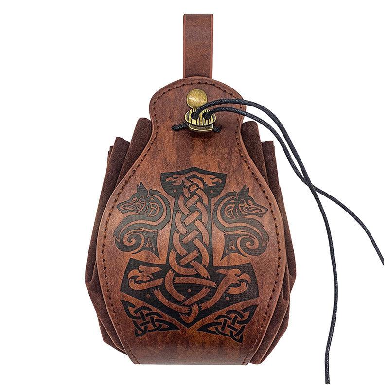 Steampunk Halloween Waist Bag Vintage PU Leather Coin Purse