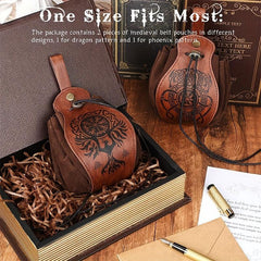 Steampunk Halloween Waist Bag Vintage PU Leather Coin Purse