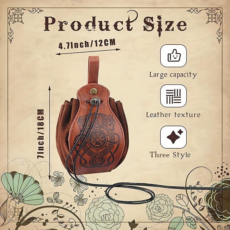 Steampunk Halloween Waist Bag Vintage PU Leather Coin Purse