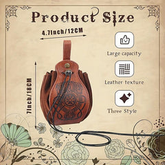 Steampunk Halloween Waist Bag Vintage PU Leather Coin Purse