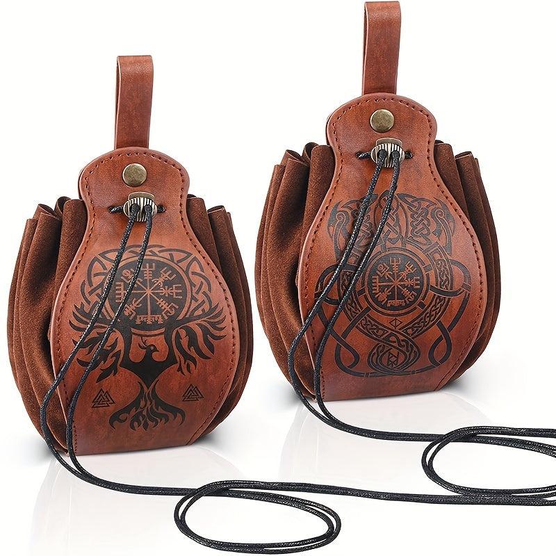 Steampunk Halloween Waist Bag Vintage PU Leather Coin Purse