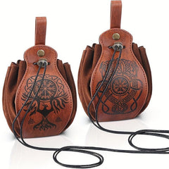 Steampunk Halloween Waist Bag Vintage PU Leather Coin Purse