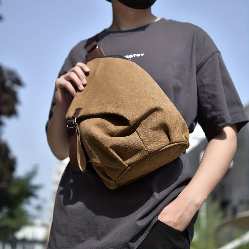Vintage Large Capacity Chest Bag Anti Theft Sports Fitness Sling Bag