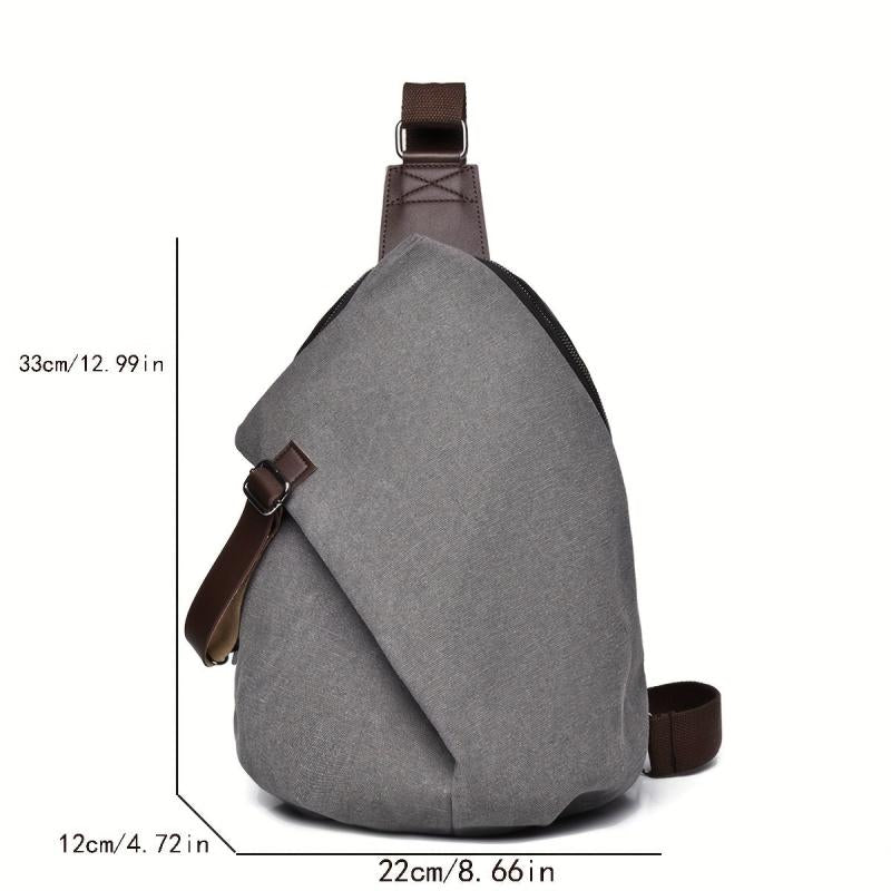 Vintage Large Capacity Chest Bag Anti Theft Sports Fitness Sling Bag