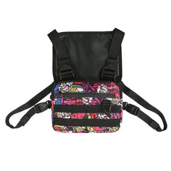 Cartoon Graffiti Pattern Chest Bag Vest Tactical Bag Outdoor Fanny Pack