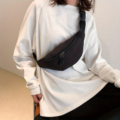 Outdoor Sports Waist Bag Nylon Crossbody Bag Travel Chest Purse