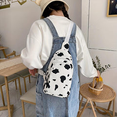 Animal Pattern Sling Bag Zipper Stylish Chest Bag Crossbody Bag