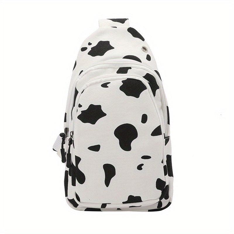 Animal Pattern Sling Bag Zipper Stylish Chest Bag Crossbody Bag