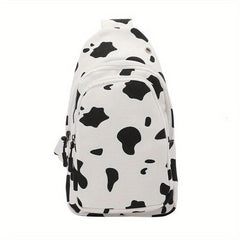 Animal Pattern Sling Bag Zipper Stylish Chest Bag Crossbody Bag