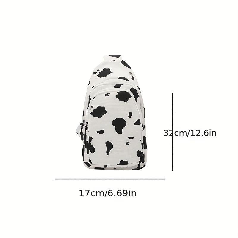 Animal Pattern Sling Bag Zipper Stylish Chest Bag Crossbody Bag