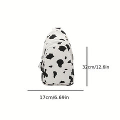 Animal Pattern Sling Bag Zipper Stylish Chest Bag Crossbody Bag
