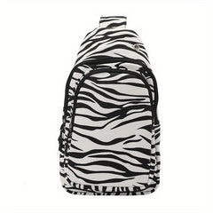 Animal Pattern Sling Bag Zipper Stylish Chest Bag Crossbody Bag