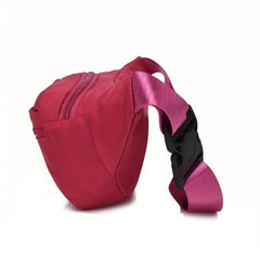 Letter Patch Waist Bag Crossbody Bag Nylon Phone Bag