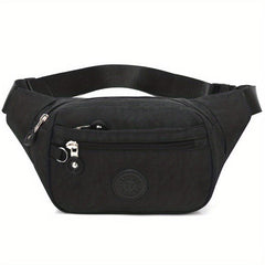 Letter Patch Waist Bag Crossbody Bag Nylon Phone Bag