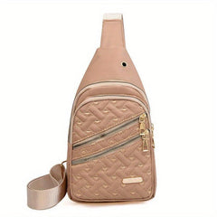 Quilted Sling Bag Casual Outdoor Crossbody Bag for Women