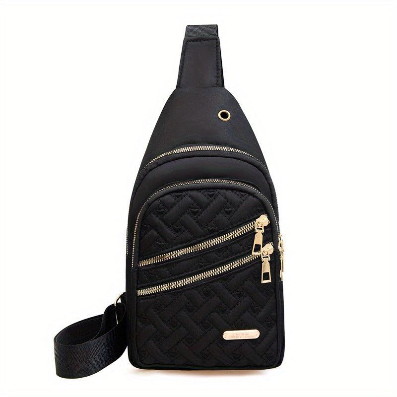 Quilted Sling Bag Casual Outdoor Crossbody Bag for Women