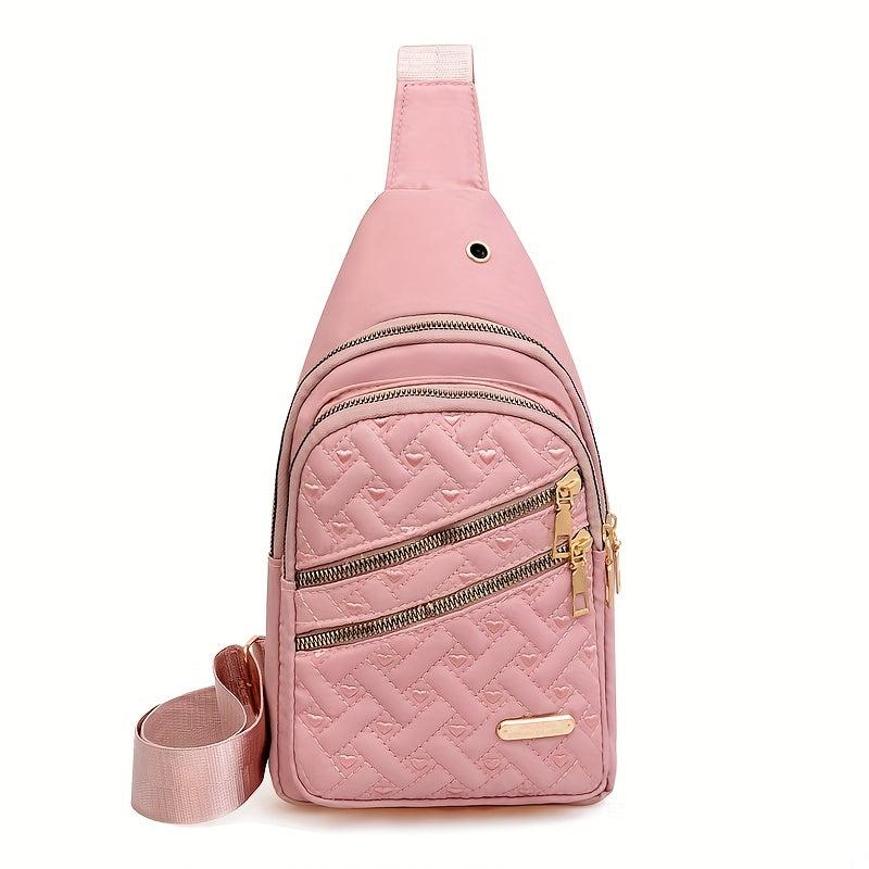 Quilted Sling Bag Casual Outdoor Crossbody Bag for Women