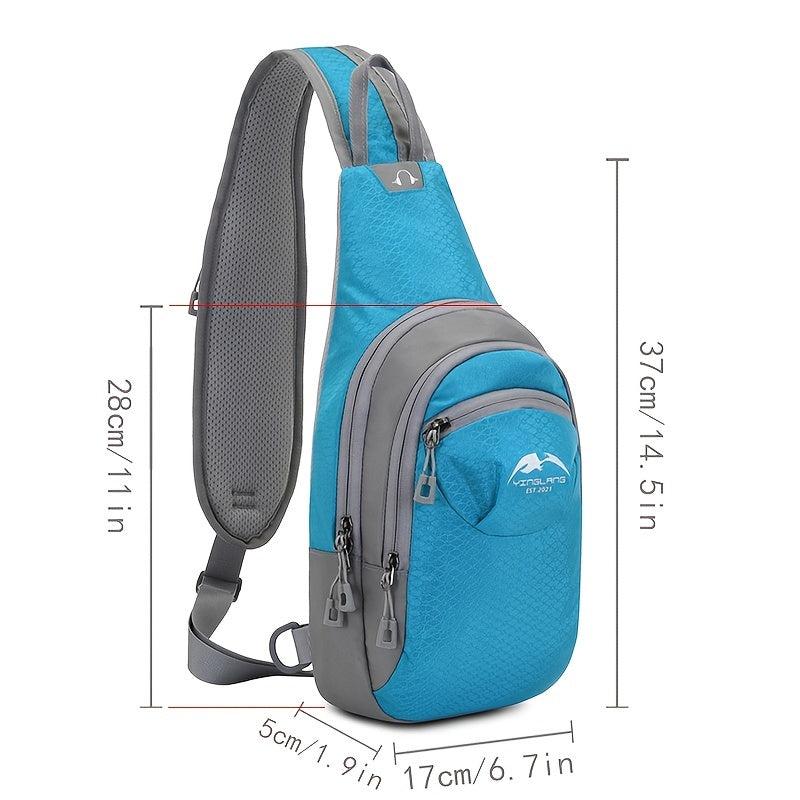 Casual Lightweight Crossbody Chest Bag Sports Zipper Portable Bag