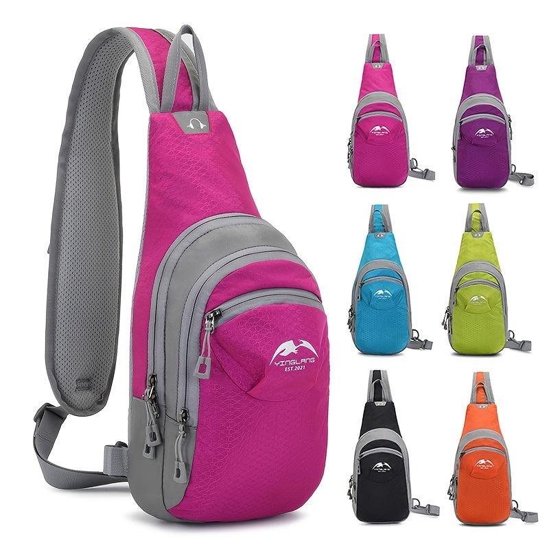 Casual Lightweight Crossbody Chest Bag Sports Zipper Portable Bag