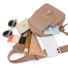 Casual Sports Chest Purse Faux Leather Crossbody Bag