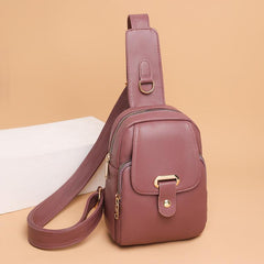 Casual Sports Chest Purse Faux Leather Crossbody Bag