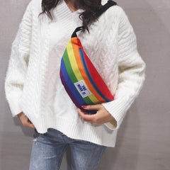 LGBT Rainbow Sling Bag Moon Theme Crossbody Chest & Fanny Pack