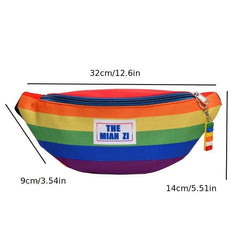 LGBT Rainbow Sling Bag Moon Theme Crossbody Chest & Fanny Pack