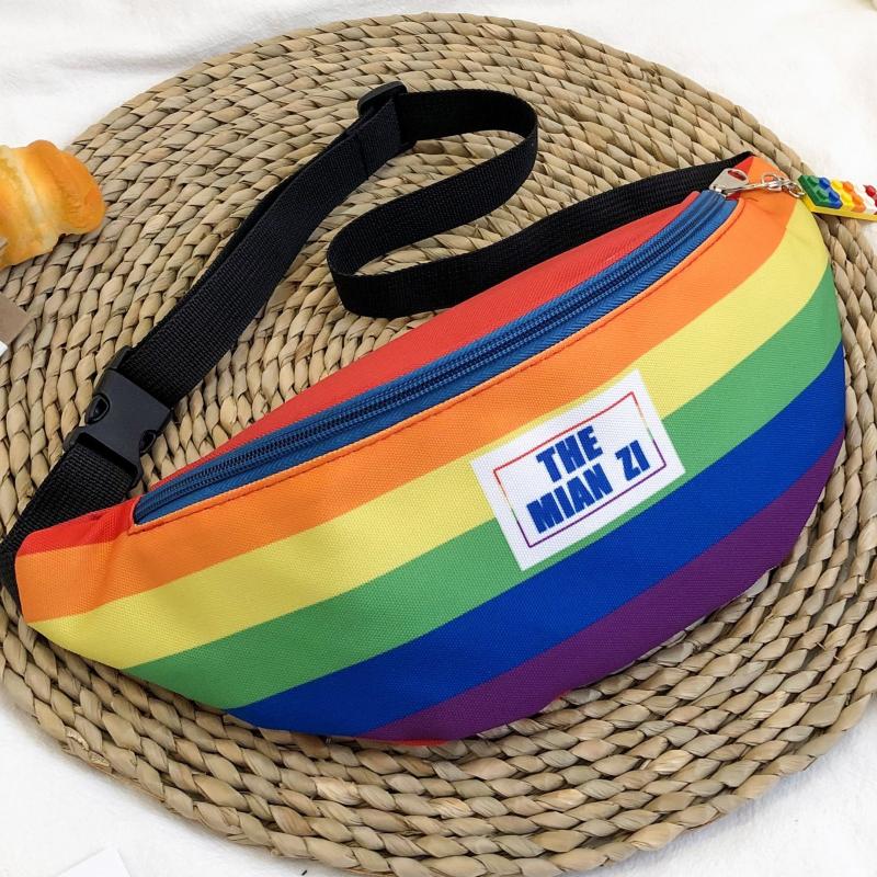 LGBT Rainbow Sling Bag Moon Theme Crossbody Chest & Fanny Pack