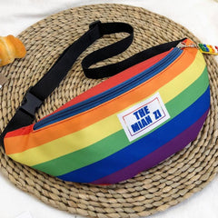 LGBT Rainbow Sling Bag Moon Theme Crossbody Chest & Fanny Pack