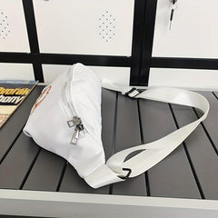 Floral Embroidered Zipper Sling Bag Crossbody Bag Women's Versatile Chest Bag