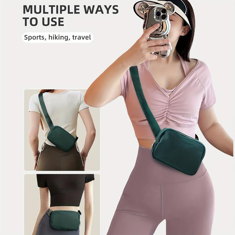 Solid Square Waist Bag Minimalist Sports Belt Fancy Pack